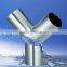 Butt welded stainless steel Y type tee Tube Fittings, 3A BPE Tee