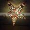 Lighting hanging paper star indoor christmas decoration