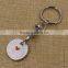 Nickel color different shape metal trolley coin keychain