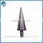 Hex shank wood step drill with sprial flute