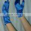 Short Satin Gloves Wedding bridal glove royal blue