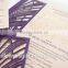 Exclusive & luxury lasert cutting hard cover wedding invitations wholesale