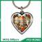 Best selling metal souvenir heart-shaped printing catholic gold keyring