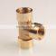 Female To Copper Tee /Brass female fitting pipe fittings