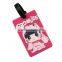 2016 cheap custom logo embossed rubber luggage tag for advertising