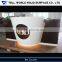 Curved coffee shop bar counter, interactive led bar counter
