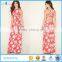 2016 Fashion Printed Floral Cutout-Back Maxi Dress For Women