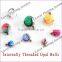 With Opal Ball Surface Bar Gr23 Titanium Dermal Anchor Piercing Jewelry [DA-660]