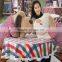 Thwartwise Hot-selling 90 130 And 150cm Beige Big Dog Head Plush Toy Doll Pillow With Red Stripe Cloth