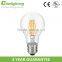 CE ROHS E27 Edison A60 230V Dimmable filament led bulb 2700k