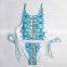 Multi Rope Sexy Feather Printing Bikini Manufacturers Swimsuit Outlet
