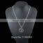2 Piece Cute Couple Necklace Women Men Crystal Silver Deer Pendant Jewelry