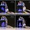 Wholesale 3d laser Constellation crystal glass photo keychains with flashing light(R-2305)