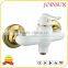 Gold and White Single Handle Unique Bathroom Faucets