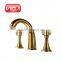 Gold plated bath shower faucet classic bathroom design good quality brass floor standing bath mixer