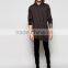 Men' s New Fashion Custom Logo Longline Black 80 cotton 20 polyester hoodies
