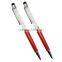 crystal stylus pen,rubber tip stylus pen,wholesale for promotional pen