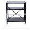 3 layer indoor black wooden shelf