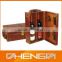 Best Sell factory customized double bottle leather wine storage boxes (ZDS-F394)