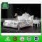 G8803 wholesale high quality solid wood leather bed/luxury italian genuine leather bed