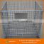 Aceally Folding Wire Mesh Pallet Cage Wire Stackable Storage Bins