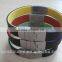 buckle engrave silicone id bracelet with stainless steel plate