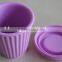 2014 hot sale candy color silicone mug/silicone cup