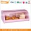 Custom metal enamel bread bin / pink bread box