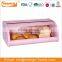 Custom metal enamel bread bin / pink bread box