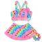 New Arrival Baby Girls Summer Two-Pieces Bikini Swimwear Toddler Boutique Skirt Swimsuits