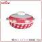 Cheap plaid print handled round melamine restaurant soup bowl with lid