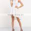 Bandage Party Dress Princess Women White Skater Elegant Asymmetric Hem Flare Dress Summer Dresses