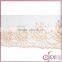 newest fashion applique embroidery polyester netting lace trim for dress decoration