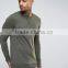 Custom Long Sleeve Crew Neck Without Hood Green Men's 96% Cotton 4% Elastane Casual Skinny Tight Fit Blank Sweatshirt