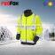 with elastic cuff reflective yellow safety kids polar fleece jacket