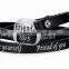 hot sale 2015 leather wrap bracelet custom logo letter words hand-stamped leather bracelet CZ stone pave leather wrap bracelet