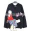 M1209 Runwaylover 2016 latest design fashion ladies v-neck sequin cartoon figure letter pattern sweater