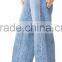 Customized High Quality women High Rise Wide Leg Jean