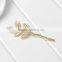 New Fshion Hair Clips Leaf Gold Plated 6.2cm - 6cm x2.5cm