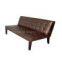 wooden bench/leather bench