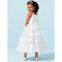 Organza ruched spaghetti strap flower girl dress