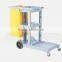 Hotel cleaning cart/Hotel housekeeping maid plastic Service trolley