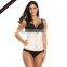 Women's Apricot Sport Workout Body Shaper Front Zipper Waist Cincher Corsets