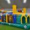 Factory Price 2 Lanes Inflatable Interactive Sport Games,Inflatable Obstacle Course With Bungee Run Way For Sale