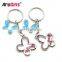 Newest Style Butterfly Metal Rhinestone Keychain