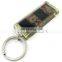 Stainless Steel Ring Color LED Screen Flash Picture Solar Key Chain