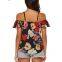 Spaghetti Strap Floral Printed Off Should Blouse