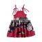 2019 summer girls flower print strap party tutu princess dress baby girl princess dresses 1-5Y