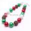 Christmas Girl Chunky Necklace bracelet 2pcs Set  bubble beads boutique Jewelry Sets Gift
