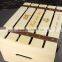 Custom finished hinged lid wooden wine box 6 bottles wine boxes with handle